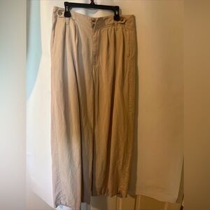 Madewell Khaki Pants, Wide Leg, Pockets 6